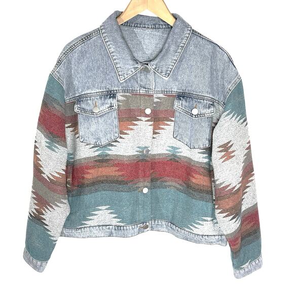 other Jackets & Blazers - BOHO/WESTERN Styled Women’s Mixed Media Denim Jacket